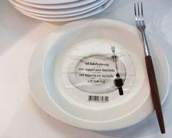 6 Stk. Fondueteller mit Gabelhalterung