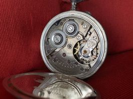 Taschenuhr Tula Silber Remontoir ancre Spiral Breguet