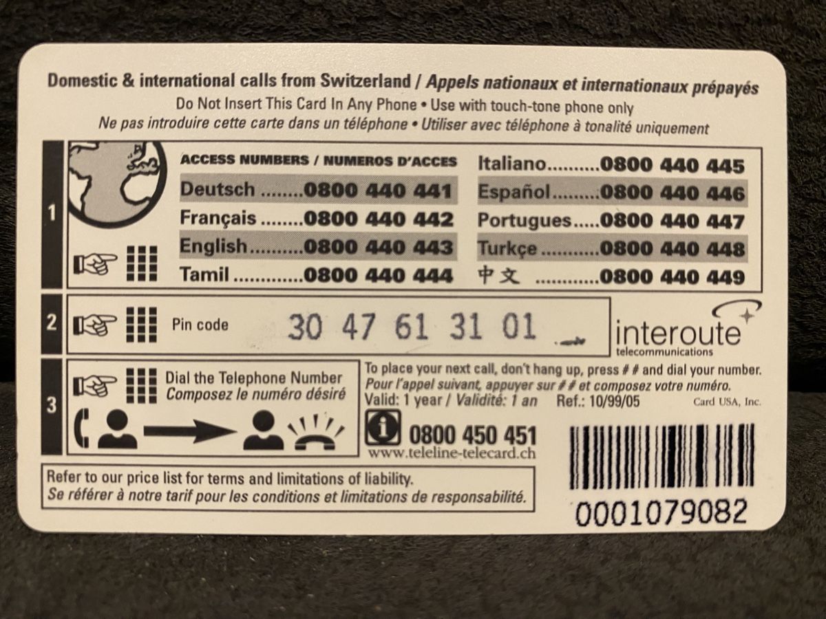 Telefon- & Taxkarten: Teleline – Gebraucht aus Lausanne von babacard10 1