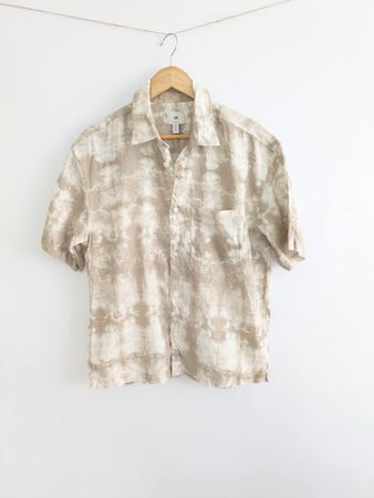 H&M Leinenhemd Sommerhemd Gr. S Beige