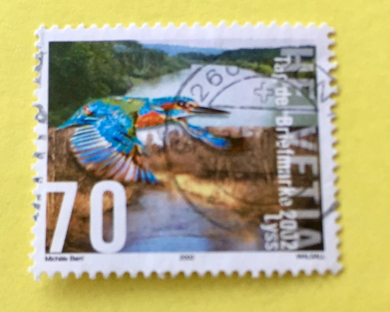 Tutti i francobolli: Nr.1071 Eisvogel  GESTEMPELT 2002  – Usato da Aarau venduto da Billa007