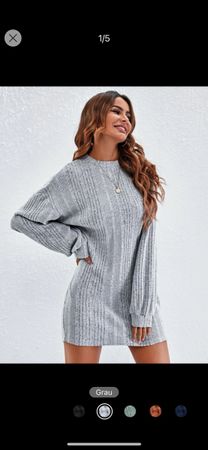 Graues Kleid von Shein, Gr. S