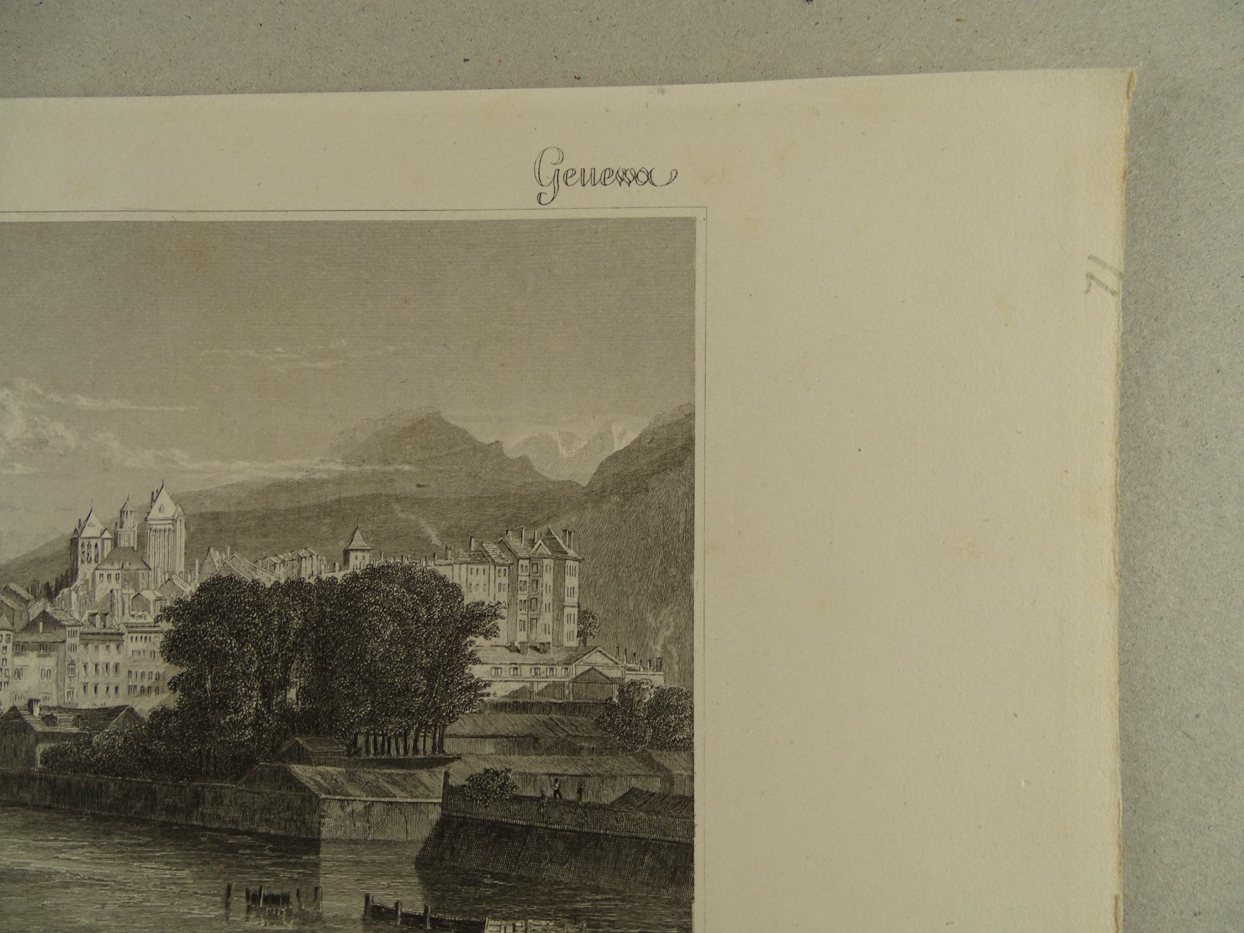 Incisioni: GENF, GENÈVE, STAHLSTICH 1836/1838 – Usato da Grüningen venduto da Kartensammler 4