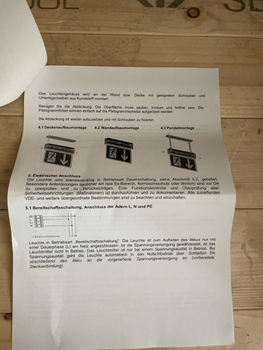 Lampade: Rettungszeichenleuchte L-Lux – Nuovo e nell'imballaggio originale da Olten venduto da sprusi 3