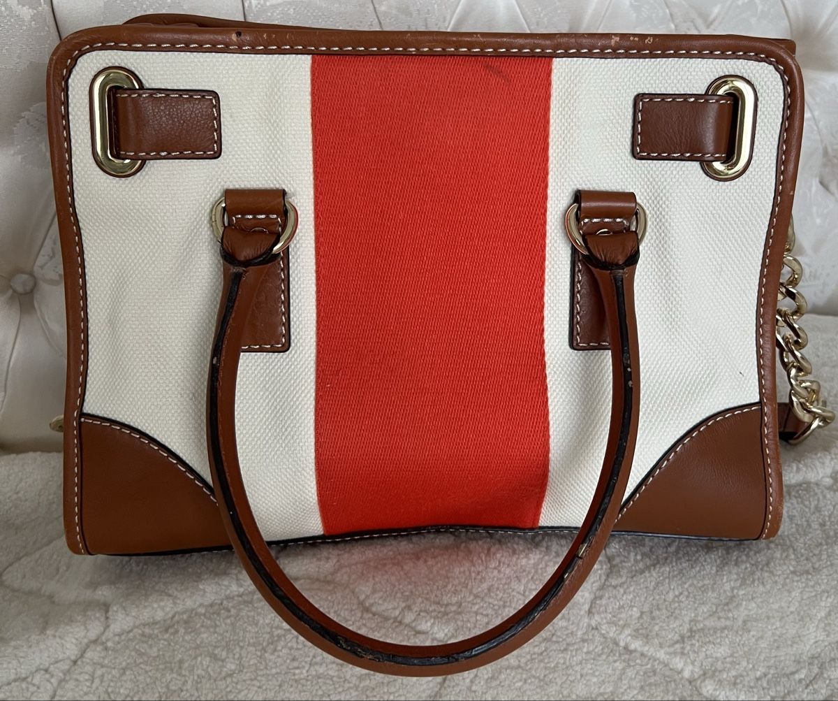 Michael Kors Borse da donna: Michael Kors Tasche, Canvas/Leder, rot/weiss. – Usato da Uster venduto da Family_Boutique 1