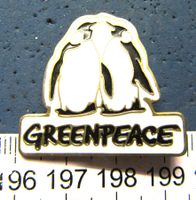GREENPEACE PINGUINS ANSTECKNADEL GEPRÄGT VINTAGE OLDI