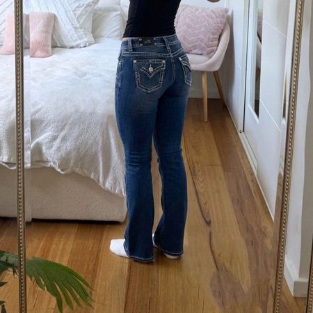 Miss Me Vintage Miss Me Flared Jeans Blue