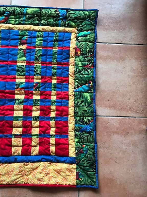 Teppiche: Tapis mural aux oiseaux en patchwork – Gebraucht aus Estavayer-le-Lac von mar_2s6b 3