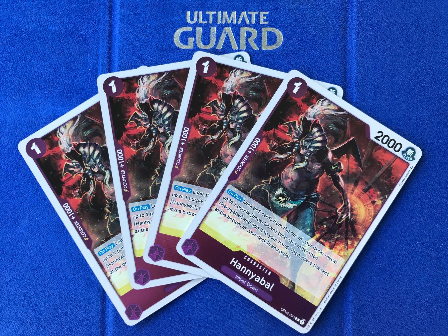 Bandai Sammelbilder & Trading cards: 4x One Piece TCG - Hannyabal Holo Playset – Neu (gemäss Beschreibung) aus Lyss von DeaDiLuna