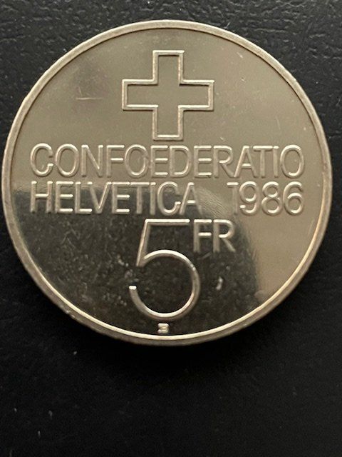Tutti le monete: 5 Franken Gedenkmünze 1986 – Usato da Herisau venduto da ErWi9100