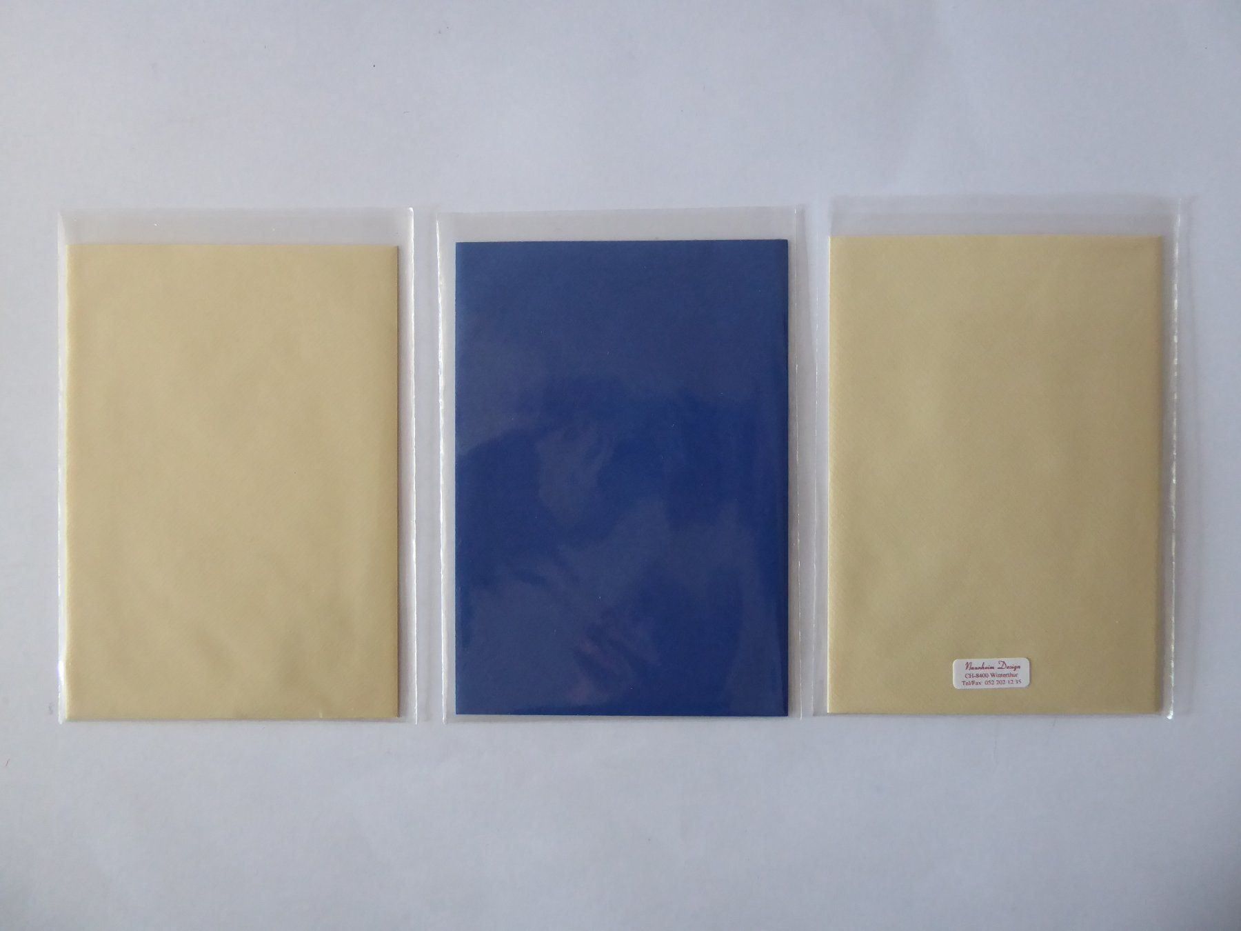Cartoline: Drei schöne Kunst Doppelschreibkarten – Nuovo e nell'imballaggio originale da Turbenthal venduto da Panau 1