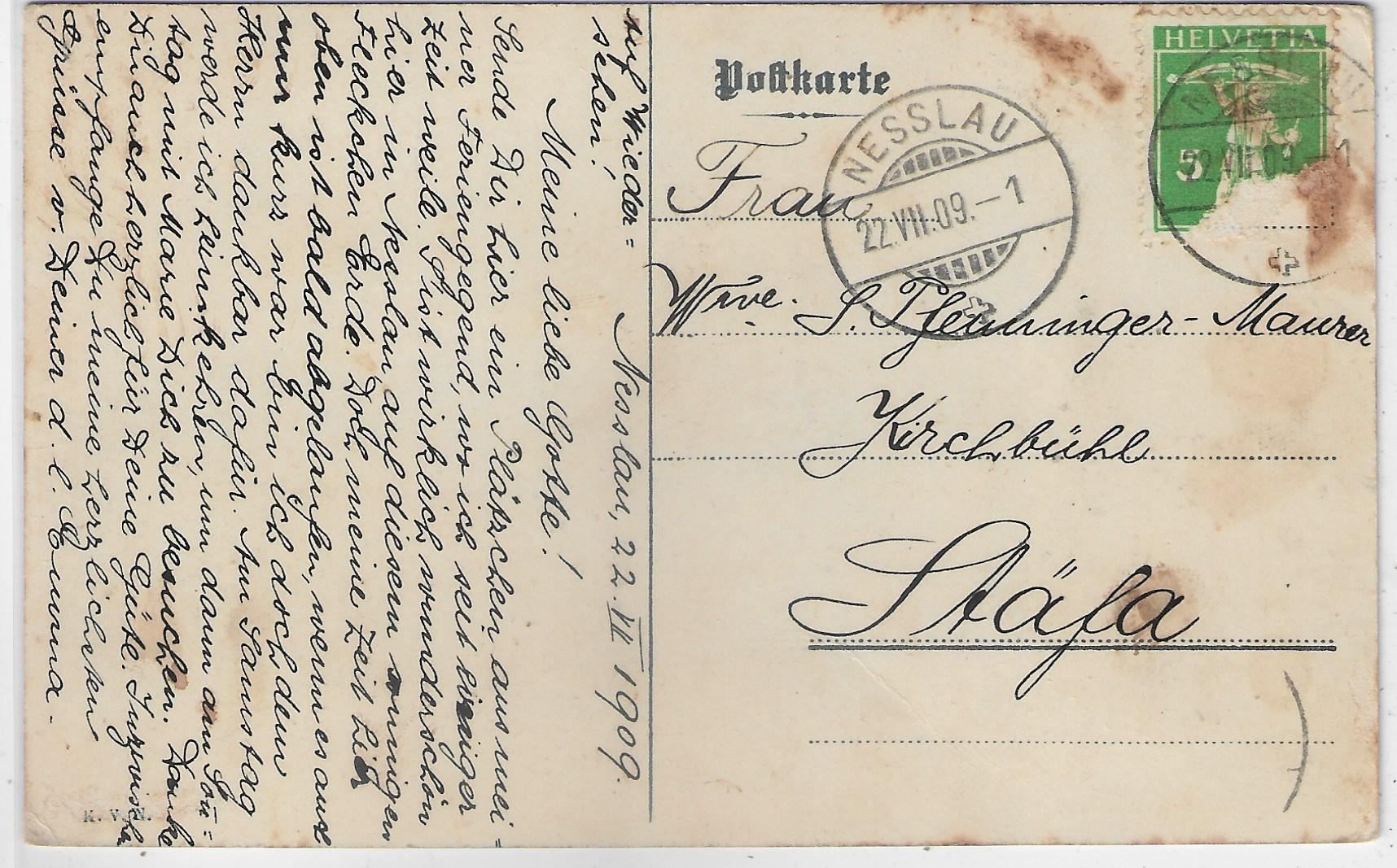 Cartes postales: Nesslau - II Giessenfall - Litho – D'occasion à Ettingen par Kartenplanet 1