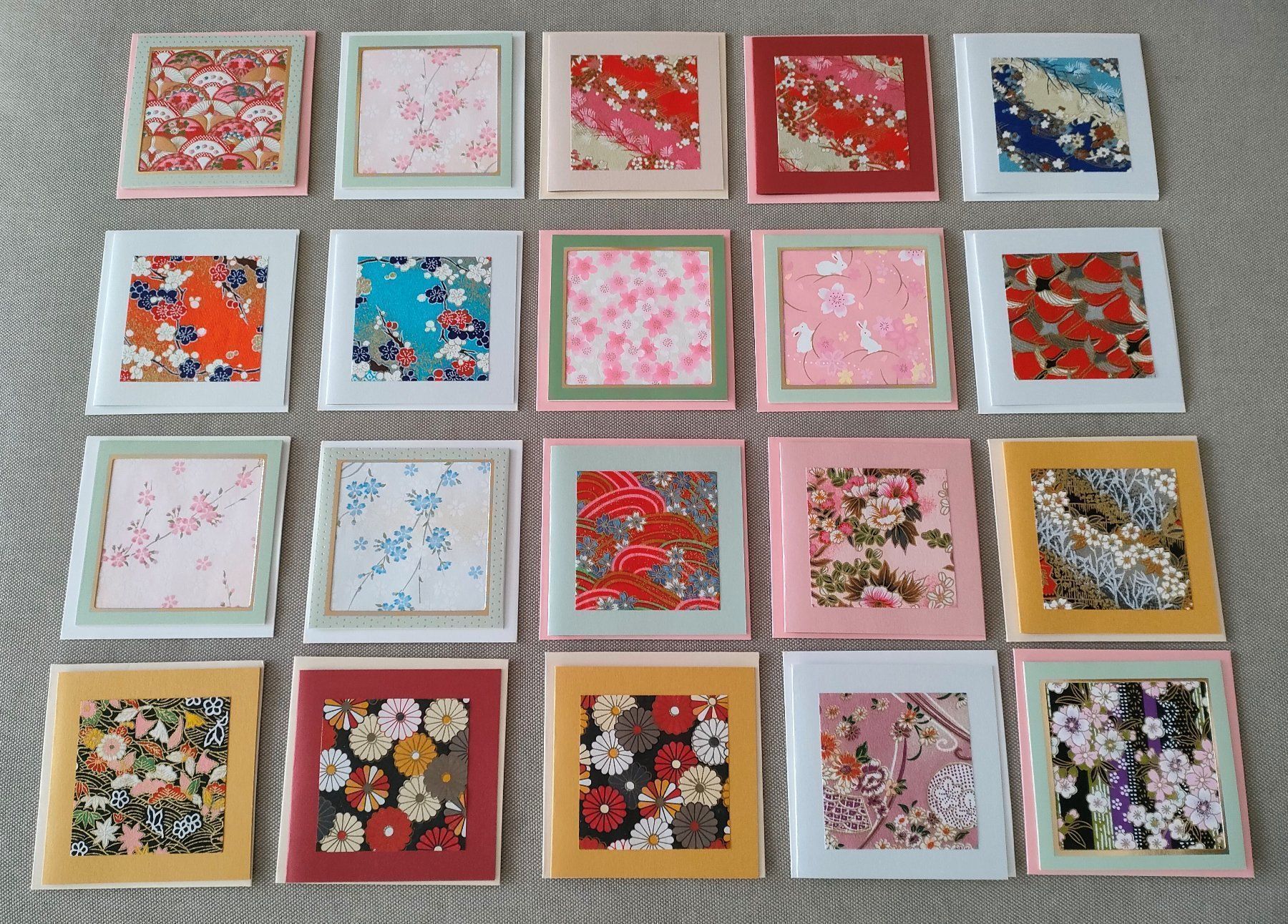 Karten: 30 Karten mit Japanpapier- Aktion! – Neu und originalverpackt aus Bern von Lidia.5