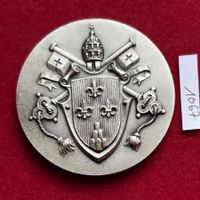 1067 Papst Paulus 6. Pont Maximus Vatikan Wappen high relief