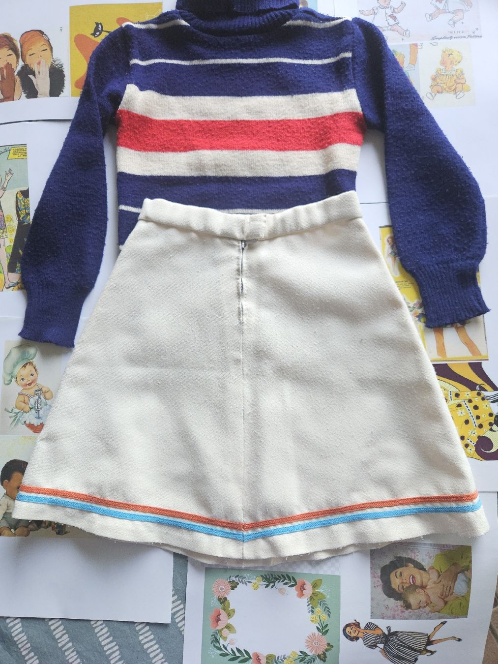 Lotti & Set di vestiti: robe et jupe ensemble réel seventies – Usato da Thônex venduto da lacomtessedesfees 4