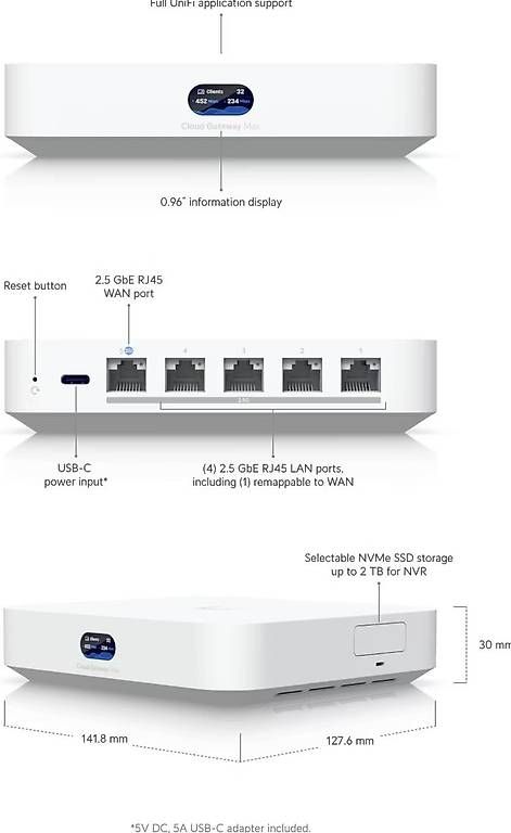 Modems & Routeurs: Ubiquiti Cloud Gateway Max – D'occasion à Oberkulm par Mario530 3