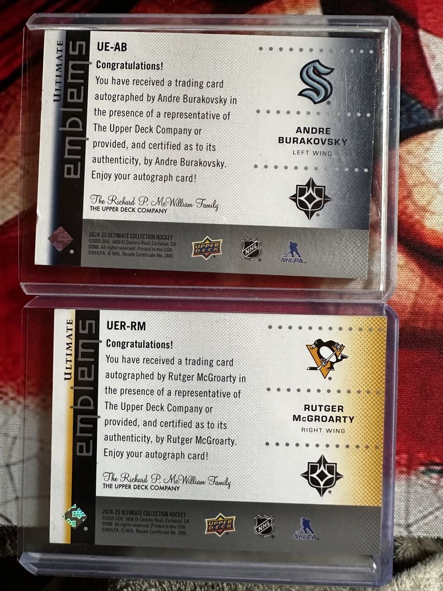 NHL Sammelbilder & Trading cards: 2 NHL Ultimate Emblems Sammelkarten – Neu (gemäss Beschreibung) aus Bremgarten b. Bern von sisec17 1