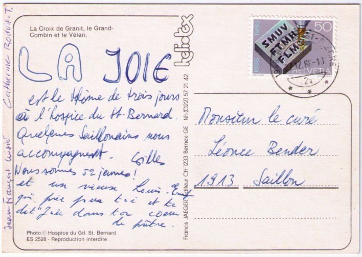 Cartes postales: le Grand Combin et le Vèlan – D'occasion à Binningen par Mountainrider 1