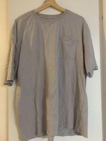Herren T-Shirt L Grau oversize 