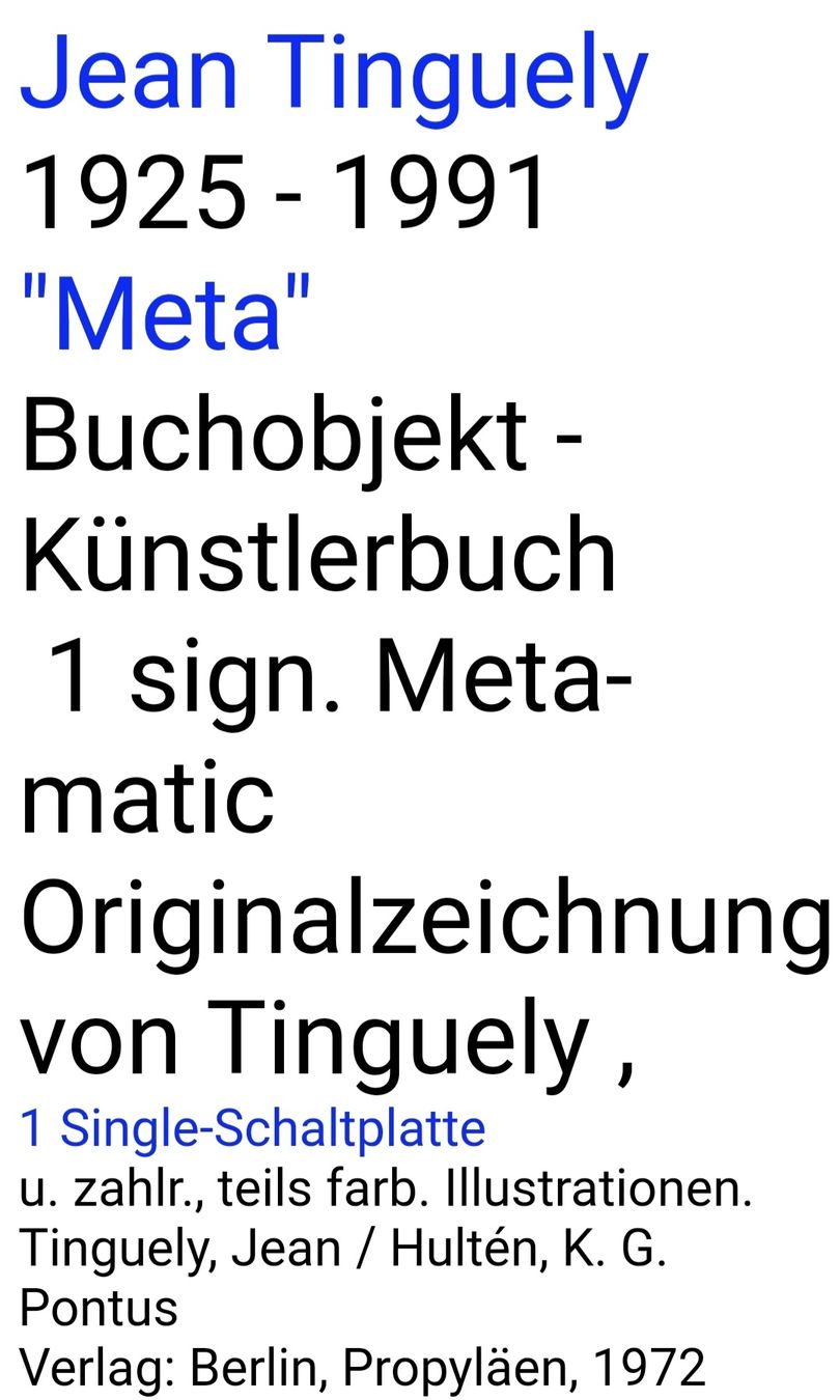 Reisekoffer: Tinguely Meta-Matic 1972 Buchkoffer – Neu (gemäss Beschreibung) aus Riehen von harald13 1