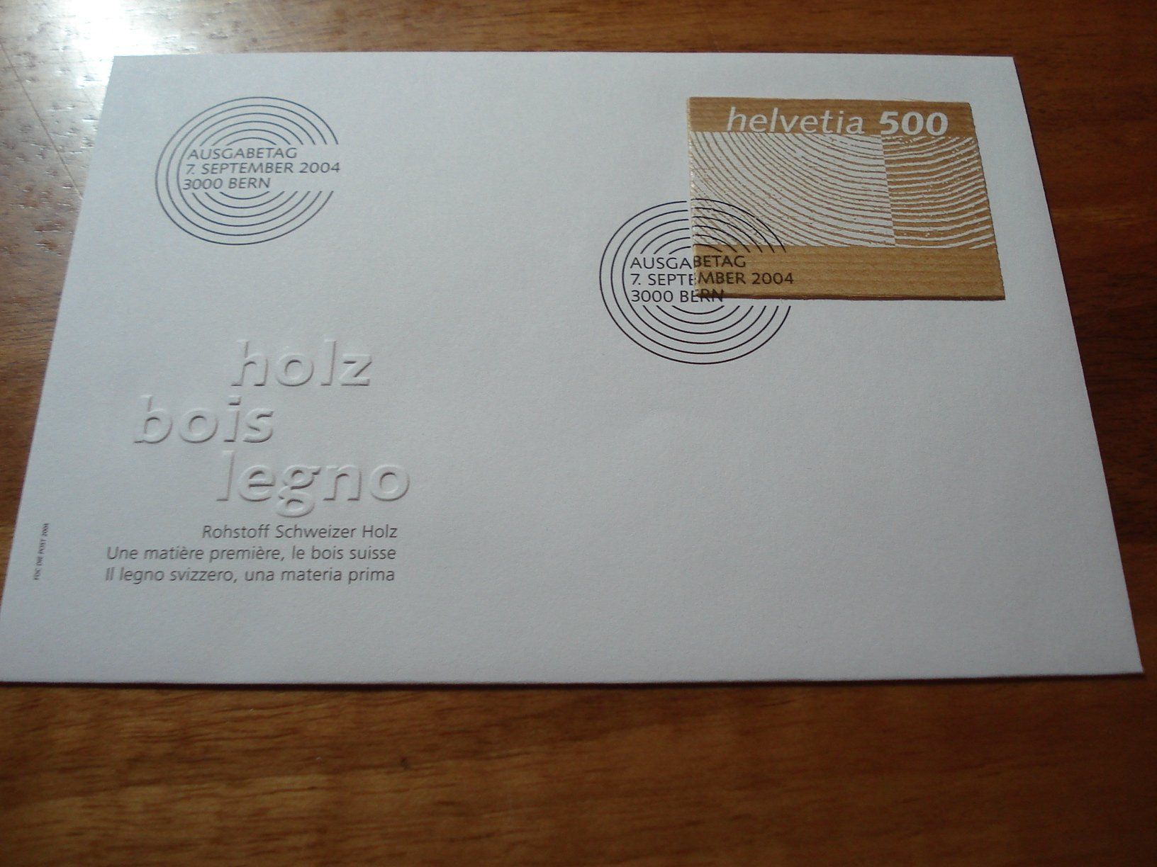 Tutti i francobolli: FDC Holzmarke 2004, ungelaufen – Usato da Niederwil AG venduto da morostahu 1