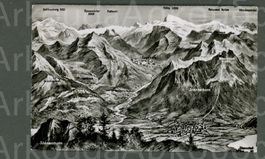 AK sw Stanserhorn NW Stans,Vogelschauzeichnung ≈ 1953