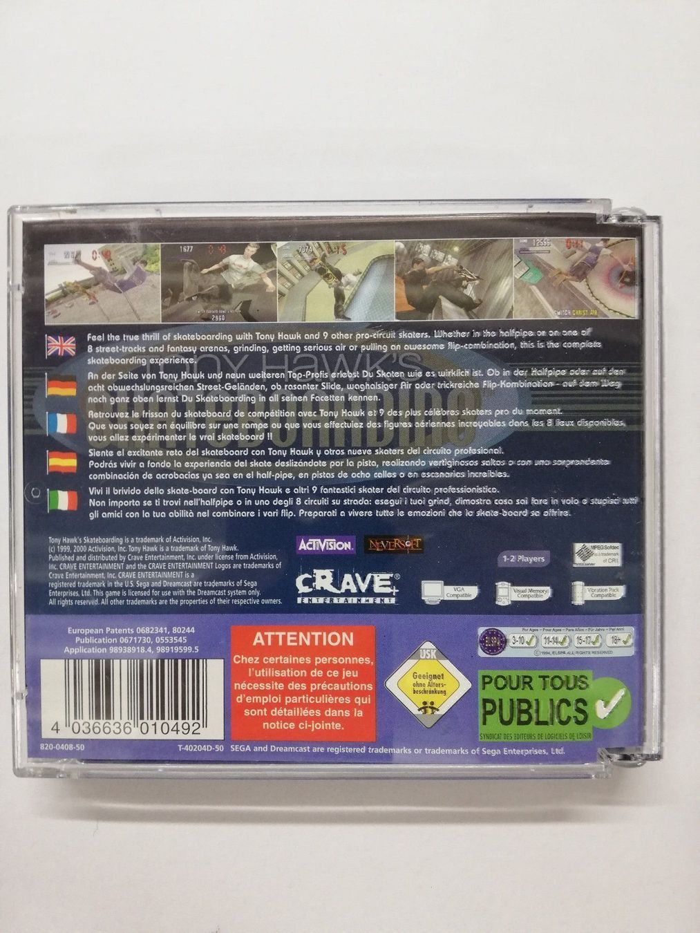 Sega Spiele: Tony Hawk's Skateboarding Sega Dreamcast – Gebraucht aus St. Gallen von zorro_dc 1