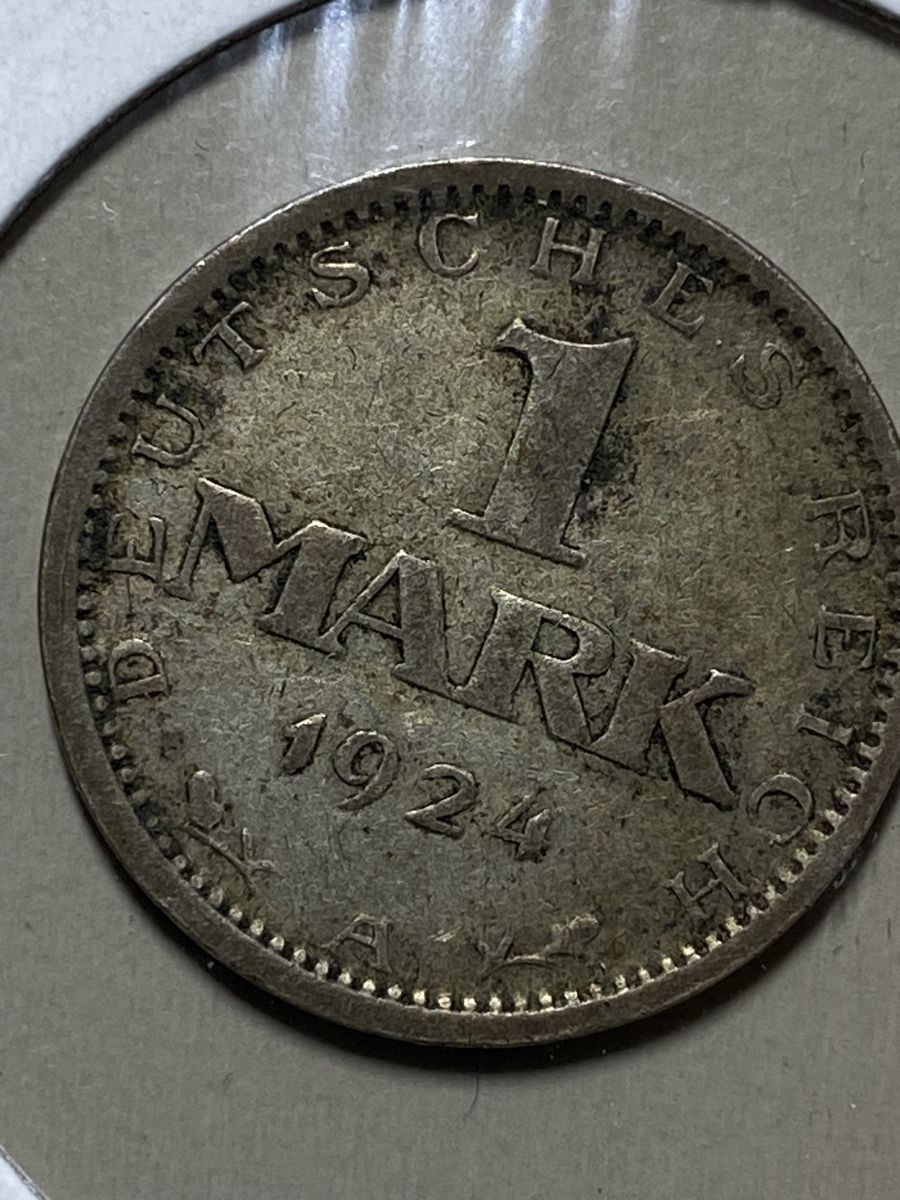 Alle Münzen: Allemagne - 1 Mark - 1924 A - AG  – Gebraucht aus Payerne von Mike1682 1