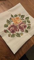 Broderie point de croix, motif fleurs (3 fleurs)