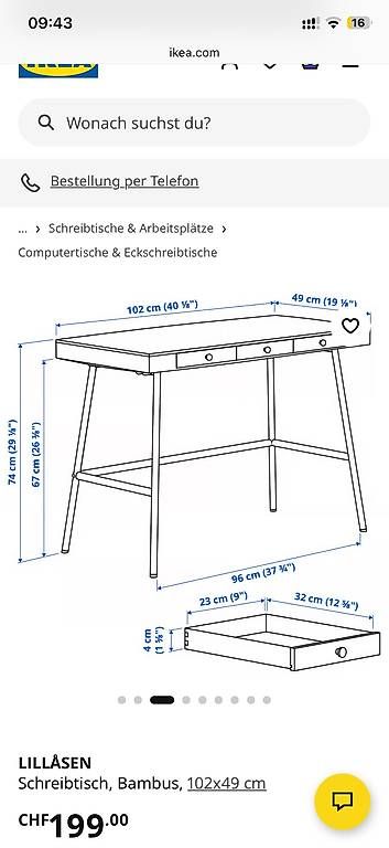 Ikea Schreibtische: IKEA Bambus Schreibtisch – Gebraucht aus Birmensdorf ZH von nic_rrm2 3