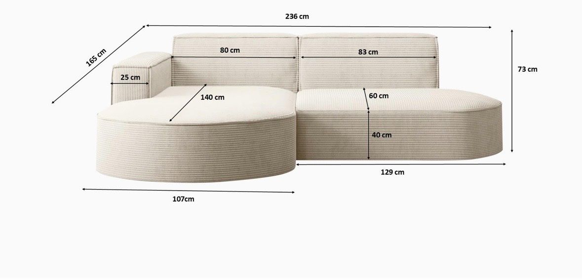Sofas: ründliches Cord Sofa – D'occasion à Unterkulm par Elmedina.f 5