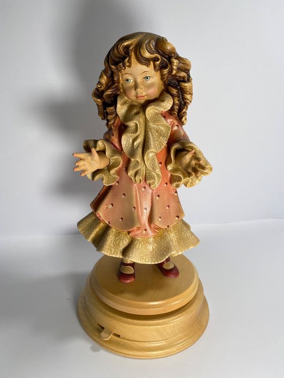 Boîte à Musique Ancienne Avec Poupée Geisha, Années 1950/60, état Correct