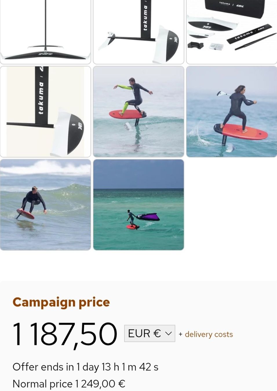 Surfboards & Schwimmbrette: Takuma LOL Foil 1600 Plus 1900 Front Wing – Neu und originalverpackt aus Zürich von emanbaumi