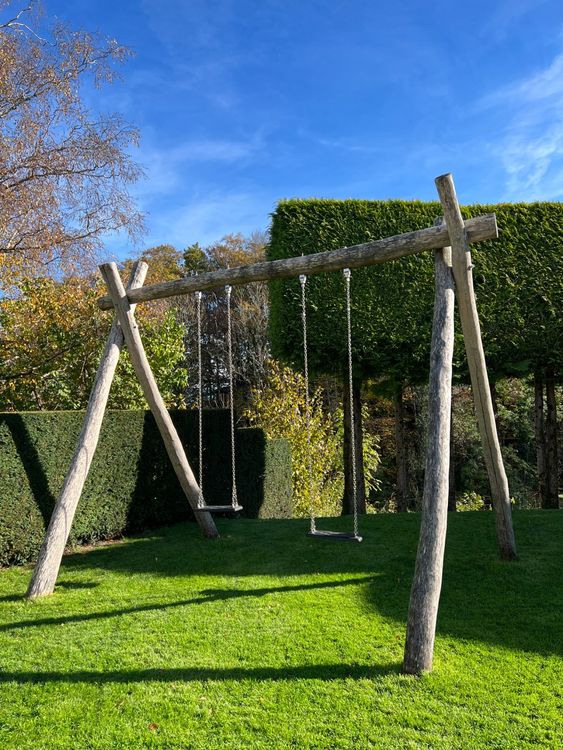 Garten Kinderschaukel robust aus Holz Kaufen auf Ricardo