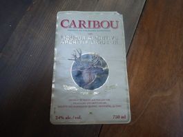 Etiquette de liqueur "Caribou" Québec pour collectionneur
