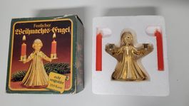 Goldener Engel Kerzenständer inkl. Kerzen Vintage