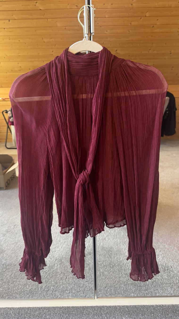 Mango Camicette: Bluse Bordeaux rot Mango, Gr. S – Usato da Kriessern venduto da loolah 2