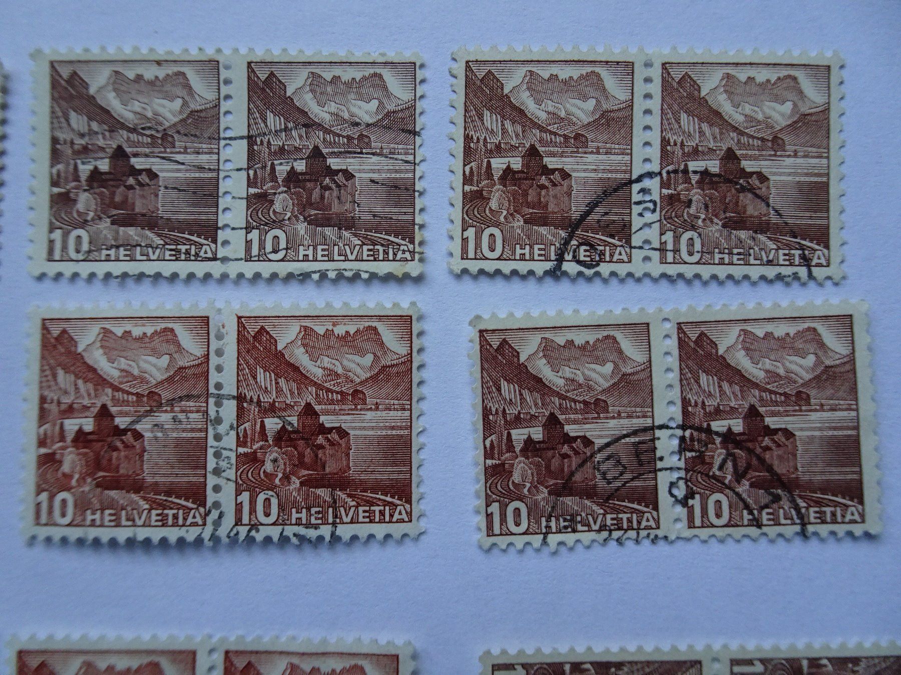 Alle Briefmarken: 1939/42  2er-Streiffen – Gebraucht aus Aadorf von Chnorli-Furz 2