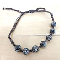 Armband mit Metllperlen, braun neuwertig
