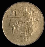 SAN MARINO 200 LIRE 1982 *SEHR RAR*