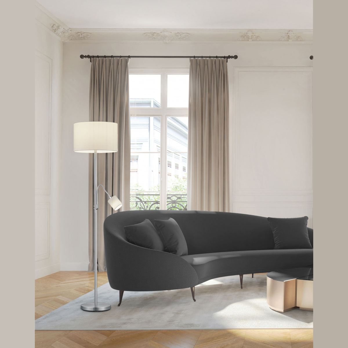 Lampade: Stehleuchte, Leselicht, 170 cm Höhe – Nuovo (secondo la descrizione) da Kreuzlingen venduto da Smart-Light 1