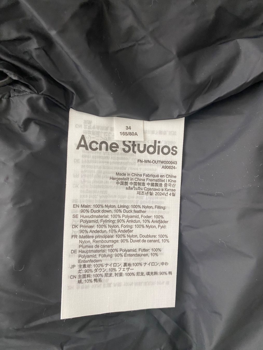 Acne Studios Giacche: Acne Studios hooded puffer jacket Damem Gr. 34 – Nuovo (secondo la descrizione) da Zürich venduto da ron_t88f 4