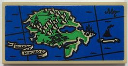 Lego Fliese (87079pb0983) mit Karte Insel -selten