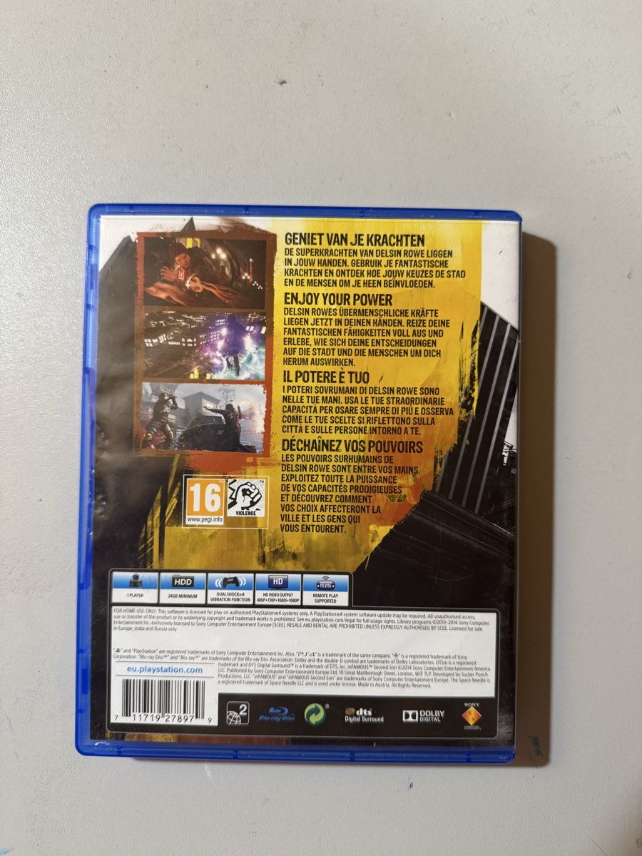 Jeux: Second Son - PS4 – inFAMOUS – D'occasion à Escholzmatt par san_ym7z 1