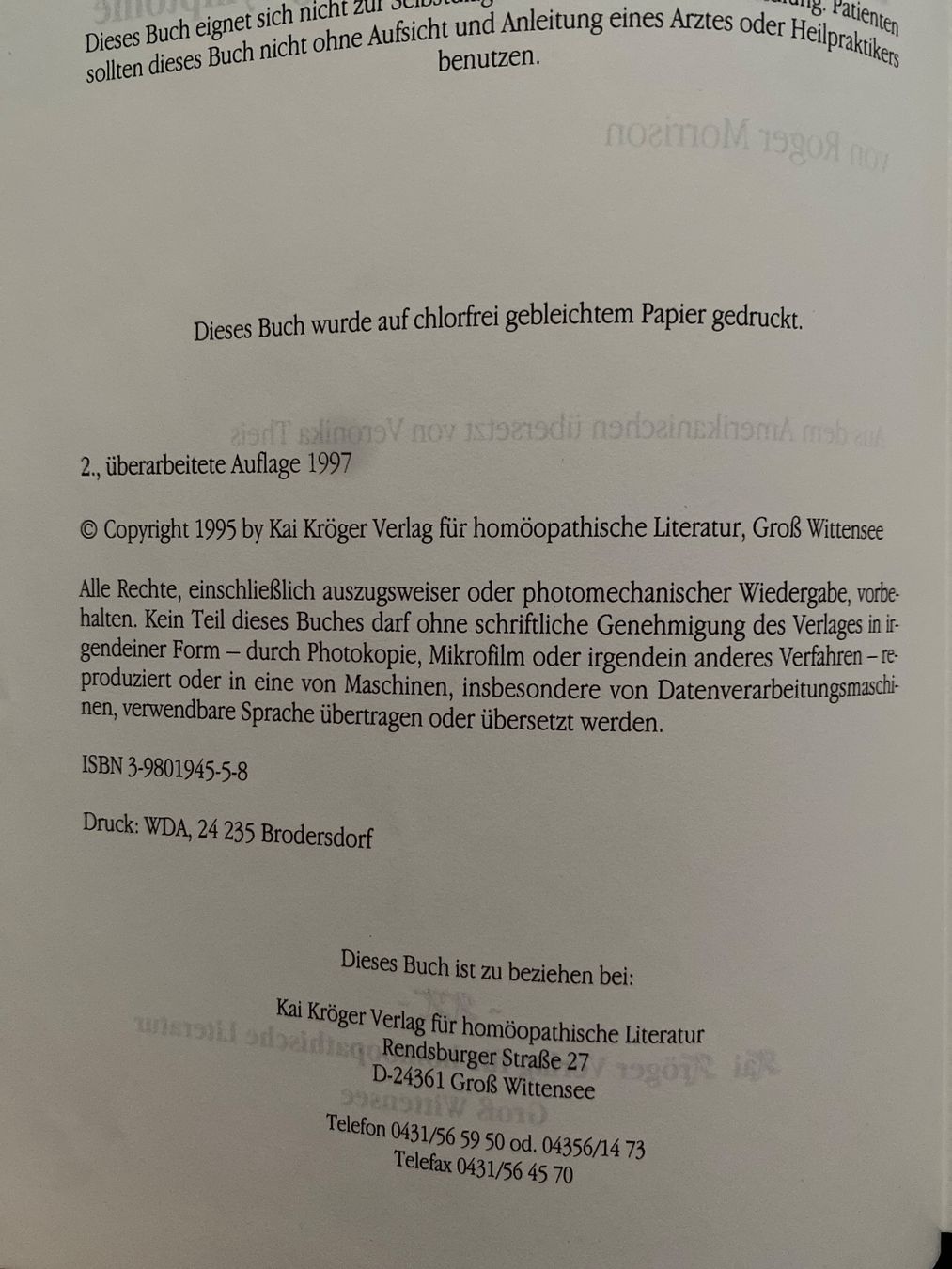 Libri: Handbuch Homöopathische Leitsymptome Roger Morrison – Usato da Effretikon venduto da Rodilebe 1
