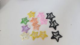 Set Mädchen Stern Haarspangen Sterne Trend Glitzer