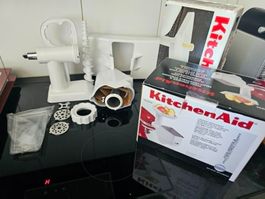 Orig. KitchenAid Fleischwolf-/Pürierset inkl. Einfülltablett