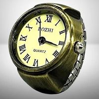 ⏳ Stylische Vintage-Mini-Finger-Ringuhr – Antiker Look! ✨