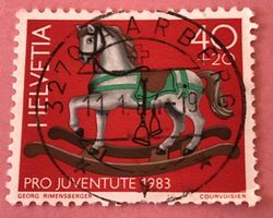 Nr.J 287 mit Vollstempel  Aarberg
