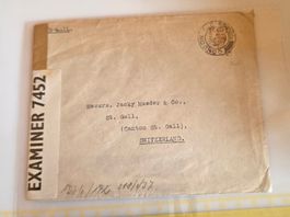 GB 2 WK. BELEG PERFIN J.P.J 1943